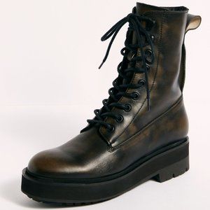Free People Brown Combat Boots